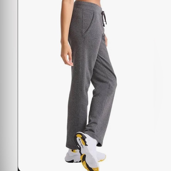 Champion Gray Women’s Sweatpants Powerblend Pants, C Logo Color:granite Heather - Picture 4 of 5